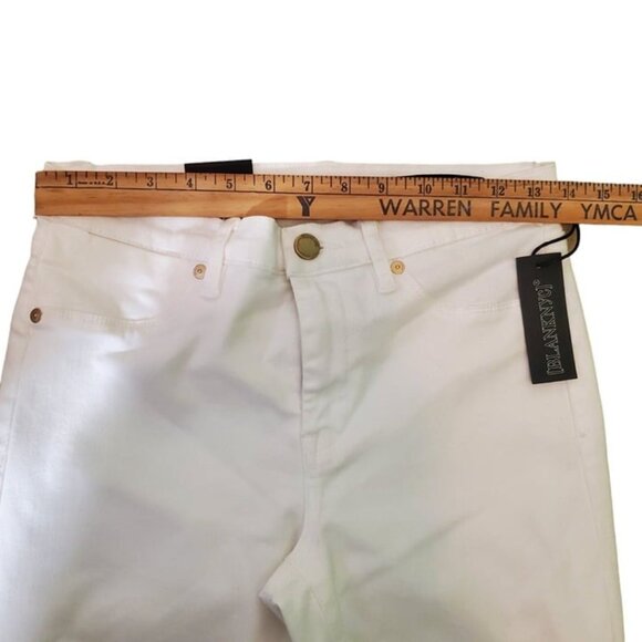 BlankNYC The Stanton Capri Stretch Denim Jeans Mid Rise Cropped White Sz 29 NEW - Picture 6 of 10